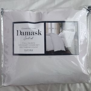 Charter Club Damask solid full/queen duvet cover